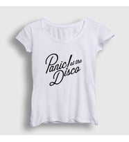 Presmono Kadın Sarı Rare To Die Panic! at the Disco T-Shirt 73479tt (Beyaz)