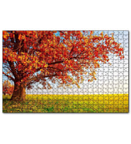 Cakapuzzle Sonbahar Renklerinde İhtiyar Ağaç  Puzzle Yapboz MDF (Ahşap) (255 Parça)
