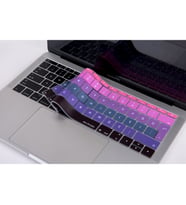 Laptop MacBook Pro Klavye Koruyucu 13inc A1708 12inc A1534 Türkçe Baskı Ombre (Pembe-Mavi)
