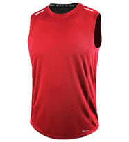 Erkek Nem Emici Hızlı Kuruma Atletik Teknik Performans Sporcu Sıfır Kol T-shirt DRIFIT-SIFIRKOL (Kırmızı)