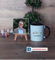 Doktora Hediye Fotoğraflı Dekoratif Taş, Kupa Bardak Beyaz Hediye Tıp Bayramı Hediyesi (Model 11)