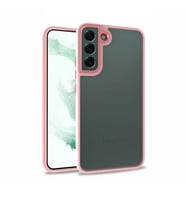 Samsung Galaxy S22 Kılıf Case, Kamera Lens Korumalı Elektroplatin Kaplama Sert PC Koruyucu Colourful Platinum Serisi (Rose)