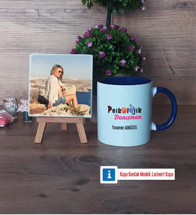 Psikolojik Danışman Fotoğraflı Dekoratif Taş, Kupa Bardak Beyaz Hediye Psikolojik Danışmana Hediye (Model 3)