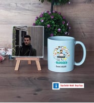 Blogger Fotoğraflı Dekoratif Taş, Kupa Bardak Beyaz Hediye (Model 1)
