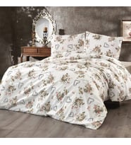 Yüksek Kalite  Modern Kalp Desen Tek Kişilik Pamuklu Nevresim Takımı (Yeşil)