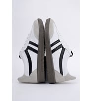 Muggo GARCİA Garantili Unisex Ortopedik Günlük Bağcıklı Yürüyüş Koşu Sneaker Spor Ayakkabı (Beyaz-Siyah)