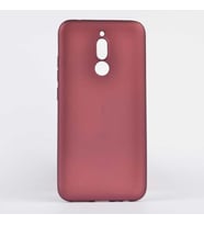 Xiaomi Redmi 8 Kamera Korumalı Mat Soft Silikon Kılıf (Mürdüm)