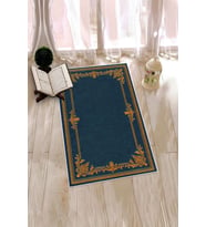 EVDEYA Dijital Baskılı Yıkanabilir Çiçekli Hediyelik Namazlık Seccade 70x130, SECCADE-23-GRİ, (Mavi)