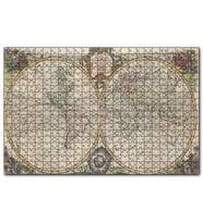 Cakapuzzle İngiliz Vintage Dünya Haritası Yeni Ve Doğru Görsel  Puzzle Yapboz MDF (Ahşap) (255 Parça)