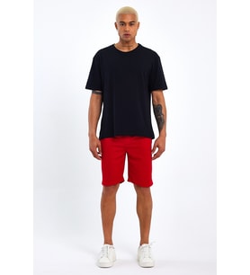 Süperlife Erkek Regular Fit Brooklyn Baskılı Şort SPR 208 (Kırmızı)