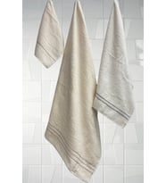 S&R 3'LÜ BANYO HAVLU SETİ - HAMAM HAVLU TAKIMI %100 PAMUK (Krem)