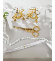 Lucevia Gold Cam Yüzük Yükselticisi Ve Söz Makası Seti (Beyaz)