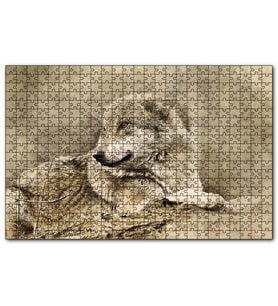 Cakapuzzle Kurt Eski Fotoğraf  Puzzle Yapboz MDF (Ahşap) (500 Parça)