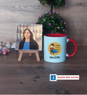 Öğretmenler Günü Hediyesi Fotoğraflı Dekoratif Taş, Kupa Bardak Beyaz Hediye (Model 2)