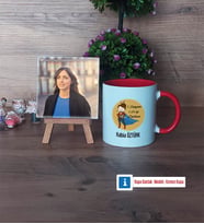 Öğretmenler Günü Hediyesi Fotoğraflı Dekoratif Taş, Kupa Bardak Beyaz Hediye (Model 2)