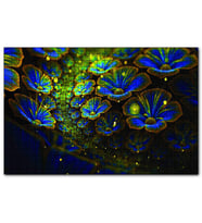 Cakapuzzle Dev Mavi Sarı Çiçekler  Puzzle Yapboz MDF (Ahşap) (1000 Parça)