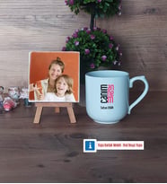 Anneye Hediye Fotoğraflı Dekoratif Taş, Kupa Bardak Beyaz Hediye (Model 5)
