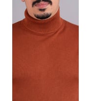 BRNG YARIM BALIKÇI SLİMFİT LİKRALI ERKEK KAZAK (Krem)