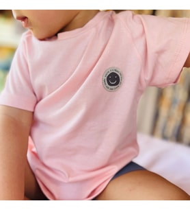 Kukita Kız & Erkek Basic Tişört Kuki04 (Pembe)