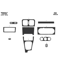 Meriç® Renault Laguna Ön Torpido Kaplama Maun 10 Parça 1994-1998 (Karbon)