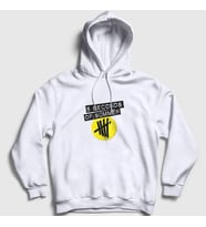 Presmono Unisex Beyaz Logo V2 5 Seconds Of Summer Kapüşonlu Sweatshirt 383723tt (Beyaz)