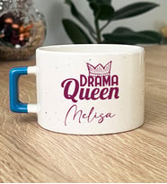 Kişiye Özel Drama Queen Hediye Lüks Fincan Sevgiliye Arkadaşa Hediye (Mavi)