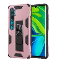 Xiaomi Mi Note 10 Lite Kılıf Metal Standlı Manyetikli Ultra Kor. (Rose)
