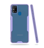 Galaxy M31 Kılıf Zore Parfe Kenarları Pastel Renk Silikon Kılıf (Mor)
