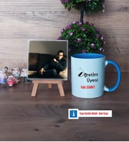 Öğretim Üyesi Fotoğraflı Dekoratif Taş, Kupa Bardak Beyaz Hediye Öğretmenler Günü Hediyesi (Model 4)