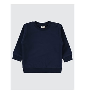 Civil Baby Erkek Bebek Sweatshirt 6-18 Ay Siyah (Lacivert)