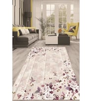 Dijital Kaymaz Taban Yıkanabilir Modern Renkli Salon Halısı Mutfak Halısı Yolluk ND-HT-297 (Bej)