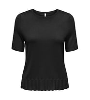 Only Kadın Örme Kazak T-shirt - 15326204 (Siyah)