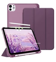 Apple iPad Pro 12.9 3./4./5./6. Nesil M2 Kılıf Flip Cover Kalem Bölmeli PC Case  (Mor)
