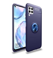 Huawei P40 Lite Kılıf Yüzüklü Magnetli Ravel Case (Mavi)