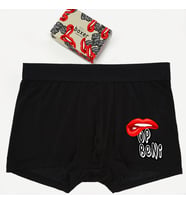 DUDAKLI ÖP BENİ BOXER (Siyah)