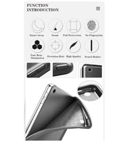 Apple iPad Pro 9.7 Kılıf Kalem Bölmeli Smart Case A1673 A1674 A1675 (Açık Gri)