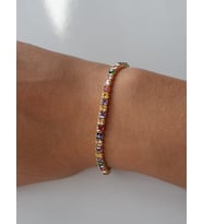 Su Yolu Renkli Gold Bileklik (Çok Renkli)