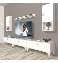 Decoraktiv Eko 270DA Mdf Gold Tv Ünitesi Tv Sehpası (Beyaz)