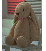 Uyku Arkadaşım PAPYONLU Uzun Kulak Bunny Peluş Tavşan 65 cm (Kahverengi)