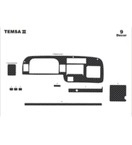 Meriç® Mitsubishi Prestige Ön Torpido Kaplama Maun 9 Parça 1999-2010 (Karbon)