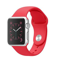 Ally Apple Watch 7-8 45mm 6-5-4 44mm Silikon Kordon Kayış 3-2-1 42mm (Kırmızı)