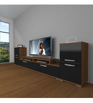 Decoraktiv Ekoflex On2 Slm Tv Ünitesi Tv Sehpası (Siyah - Ceviz)