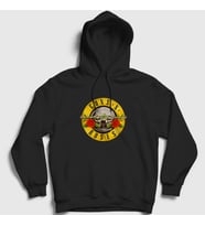 Presmono Unisex Gri Logo Guns N' Roses Kapüşonlu Sweatshirt 58543tt (Siyah)