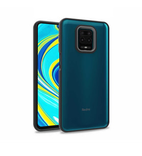Xiaomi Redmi Note 9S Kılıf Case, Kamera Lens Korumalı Elektroplatin Kaplama Sert PC Koruyucu Colourful Platinum Serisi (Siyah)