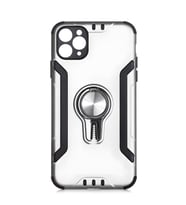iPhone 11 Pro Max Kılıf Stand Olma Özellikli Araç Tutuculu Ko ko Kılıf (Gri)