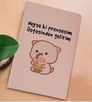 BK Gift Esprili Tasarım Serisi Sert Kapaklı Pudra Pembesi Defter, Arkadaşa Hediye, Yeni İş Hediyesi, Doğum Günü Hediyesi, Anı Defteri (Model 11)