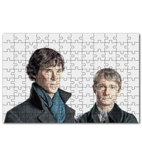 Cakapuzzle Modern Sherlock Holmes ve Dr Watson Puzzle Yapboz MDF (Ahşap) (1000 Parça)