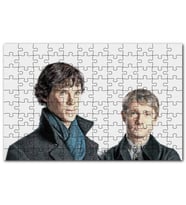 Cakapuzzle Modern Sherlock Holmes ve Dr Watson Puzzle Yapboz MDF (Ahşap) (1000 Parça)