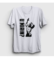 Presmono Unisex Sarı U Mirin Gym Fitness Zyzz T-Shirt 327553tt (Beyaz)