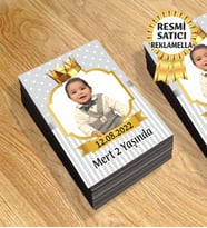 2 Temalı Kişiye Özel Resimli Doğum Günü Magneti  8x6 Cm 10 Adet (Gri)